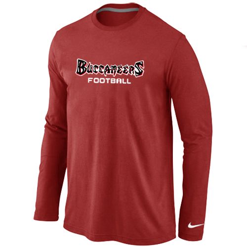 Nike Tampa Bay Buccaneers Authentic Font Long Sleeve NFL T-Shirt - Red